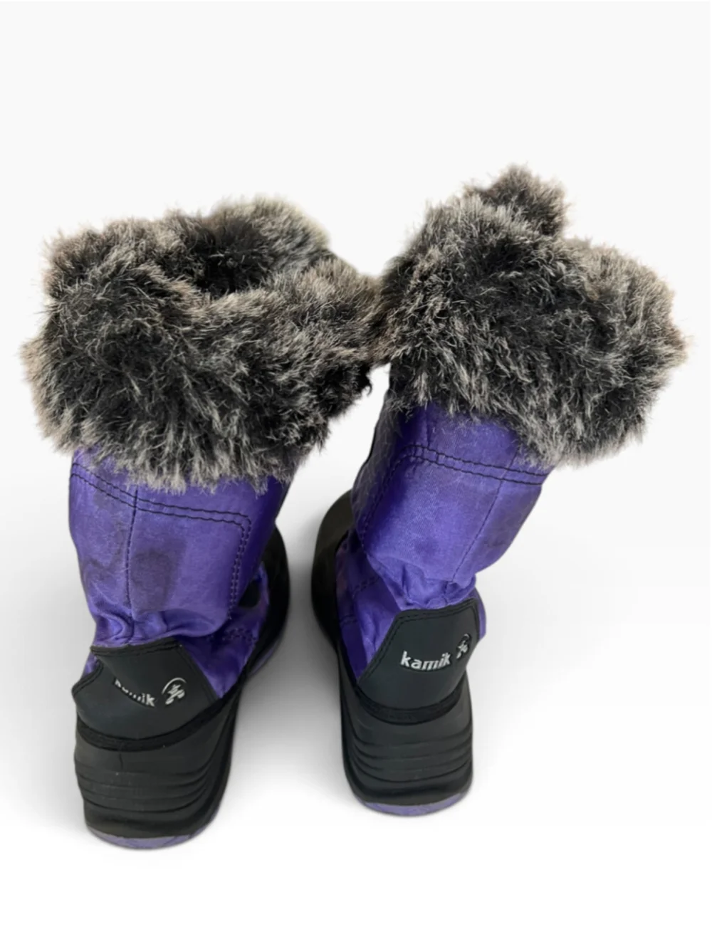 Girl’s Kamik Winter Boots Size 3 Purple and Black
